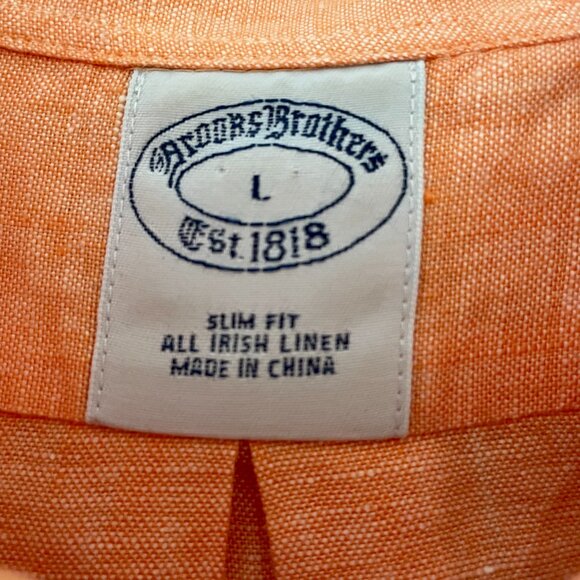 Men's Brooks Brothers Irish Linen Dress Shirt - Picture 6 of 7